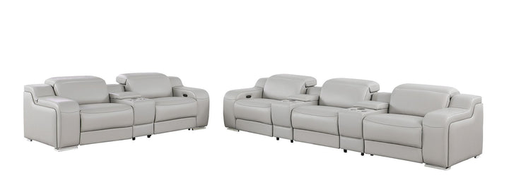1116 - 8-Piece Modular Power Reclining Sofa, Loveseat &amp; Chair Set In With 5 Power Recliners &amp; Power Headrests