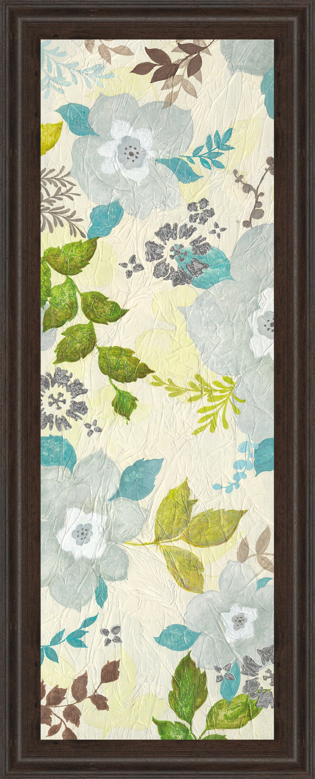 Fragrant Garden I By Tava Studios - Framed Print Wall Art - Blue