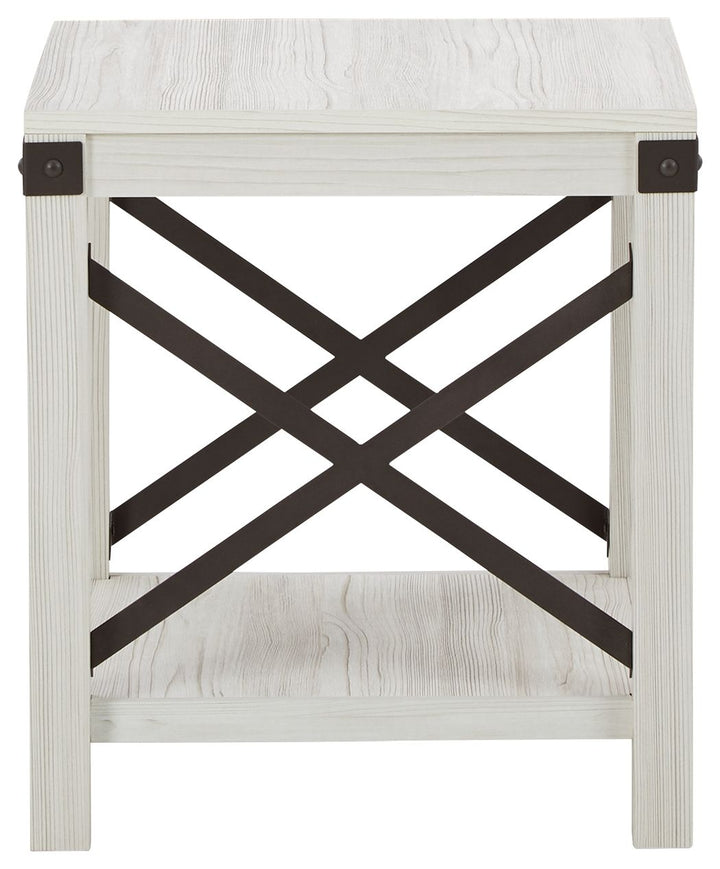 Bayflynn - Whitewash - Square End Table