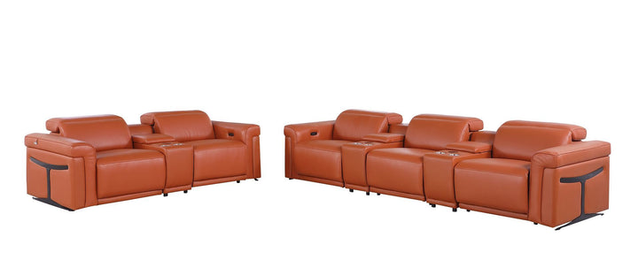 1126 - 8-Piece Modular Power Reclining Sofa &amp; Loveseat Set In With 5 Power Recliners &amp; Power Headrests