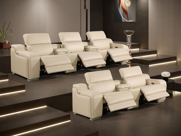 1116 - 8-Piece Modular Power Reclining Sofa, Loveseat &amp; Chair Set In With 5 Power Recliners &amp; Power Headrests