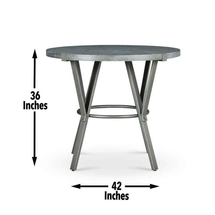 Portland - Round Counter Table - Dark Gray