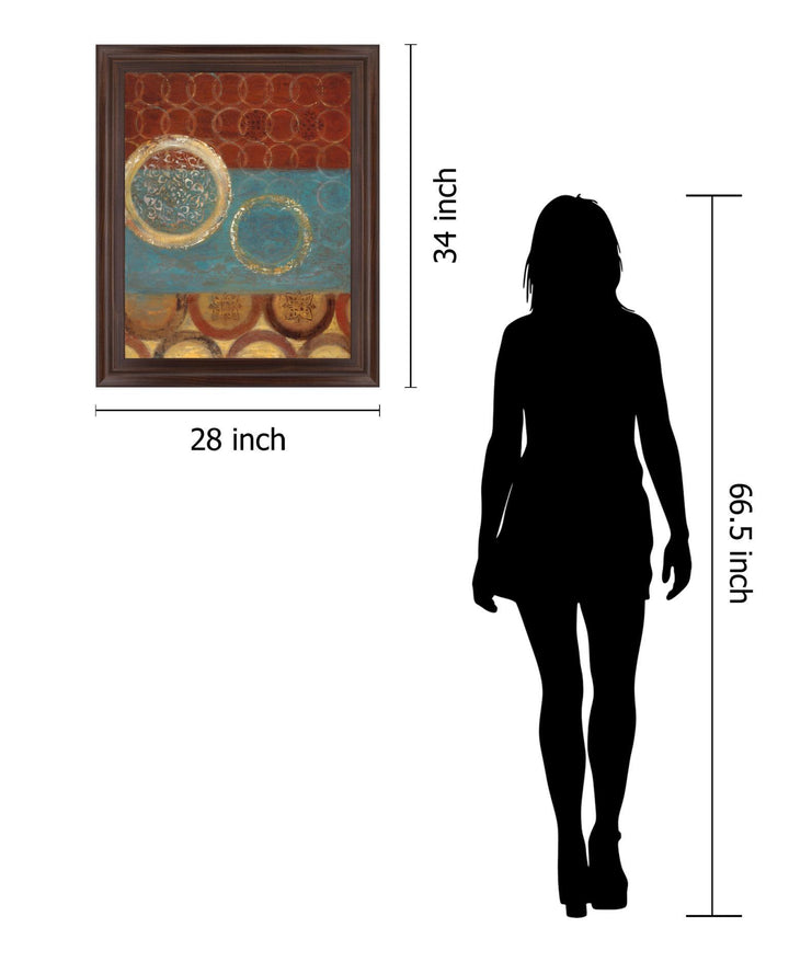 Gold Medallion Mosaic - 28" x 34" Framed Wall Art