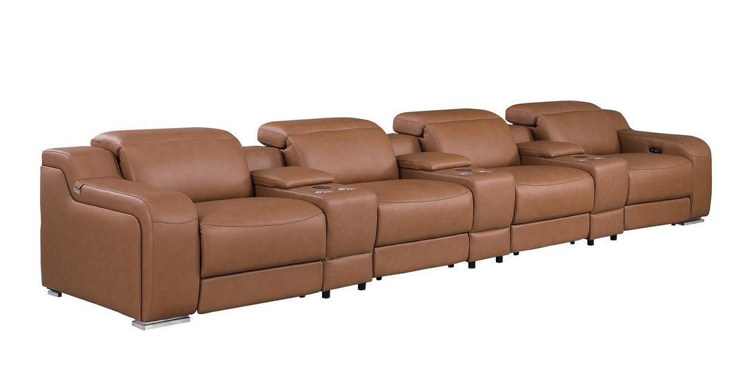 1116 - 7-Piece Modular Power Reclining Sofa In With 4 Power Recliners &amp; Power Headrests