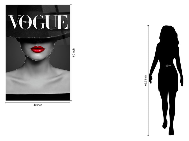 "Chic Enigma" Tempered Glass With Foil - Black / White / Red