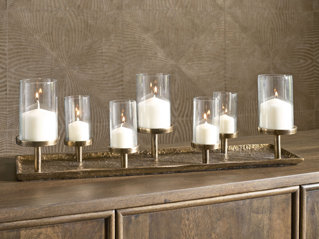 Wallmond - Antique Brass Finish - Candle Holder