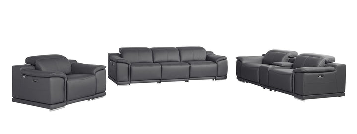 9762 - 7-Piece Modular Power Reclining Sofa, Loveseat And Chair Set With 5 Power Recliners In