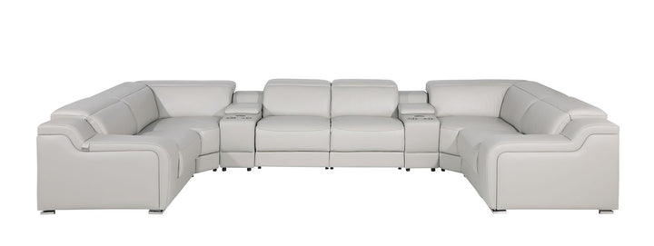 1116 - 8-Piece U-Shaped Sectional Sofa In With 2 Power Recliners &amp; Power Headrests