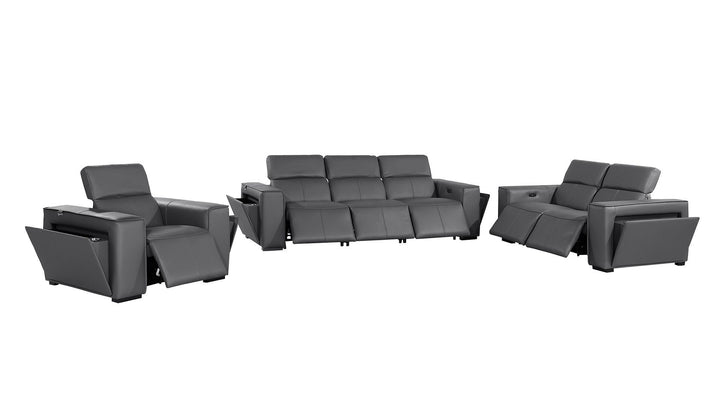 1224 - 6-Piece Modular Power Reclining Sofa, Loveseat &amp; Chair Set In With 6 Power Recliners &amp; Power Headrests