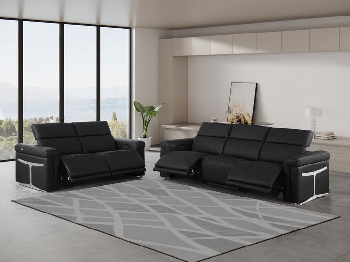 1126 - 5-Piece Modular Power Reclining Sofa And Loveseat Set In With 4 Power Recliners &amp; Power Headrests