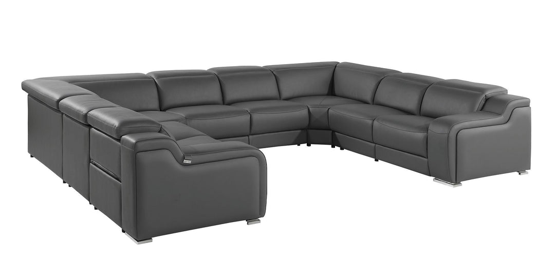 1116 - 8-Piece U-Shaped Sectional Sofa In With 4 Power Recliners &amp; Power Headrests