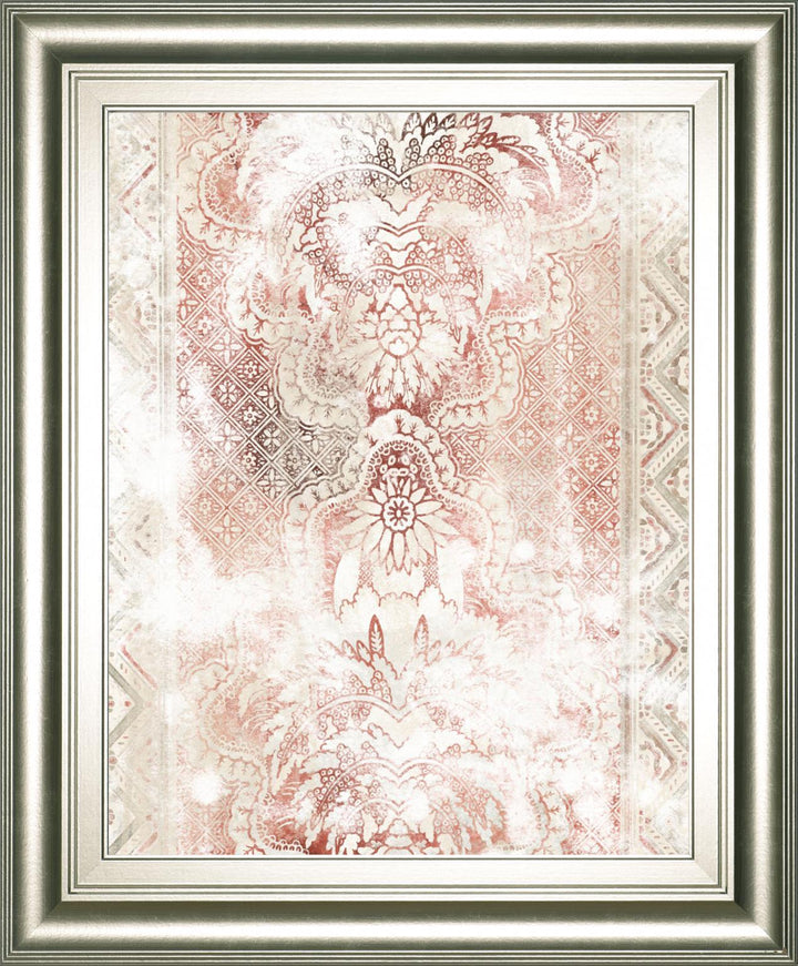 22x26 World Traveler Textile III By June Erica Vess - Pink