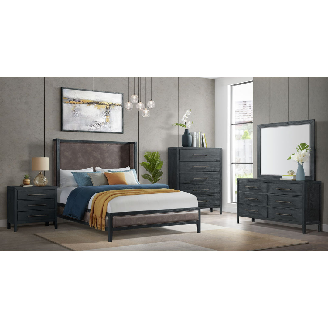 Versailles Contemporary - 6-Drawer Dresser & Mirror Set