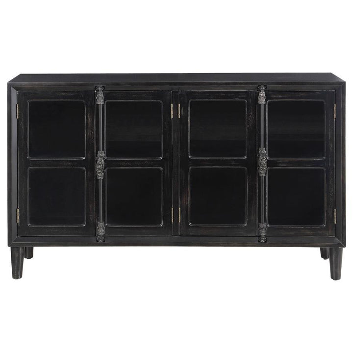 Sylvia - 4 Door Accent Cabinet - Black