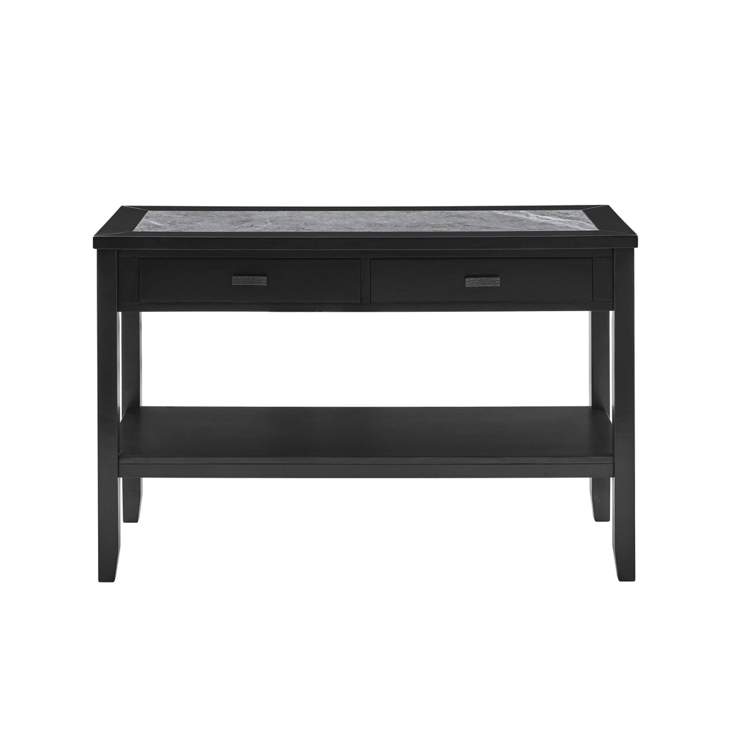 Garvine - Sintered Stone Sofa Table - Black