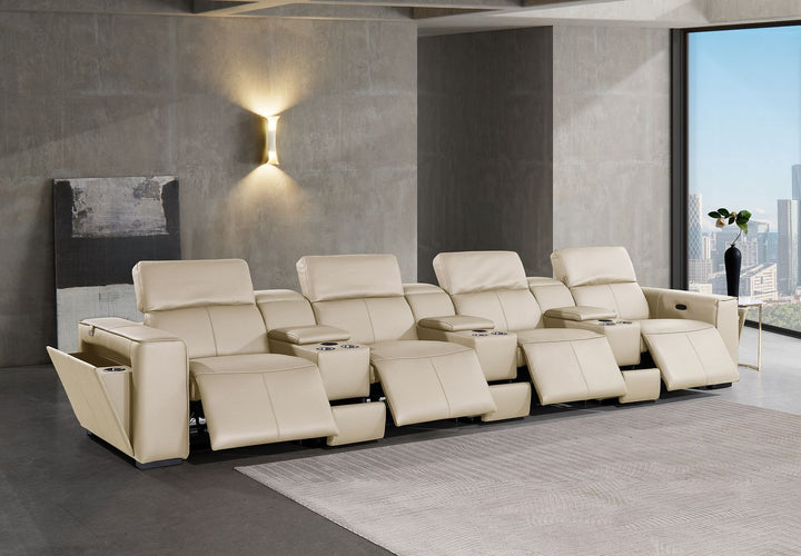 1224 - 7-Piece Modular Power Reclining Sofa In With 4 Power Recliners &amp; Power Headrests