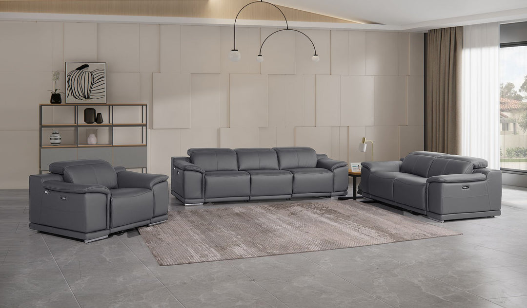 9762 - 6-Piece Modular Power Reclining Sofa, Loveseat And Chair Set With 6 Power Recliners In