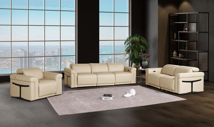 1126 - 6-Piece Modular Power Reclining Sofa, Loveseat & Chair Set In With 6 Power Recliners & Power Headrests