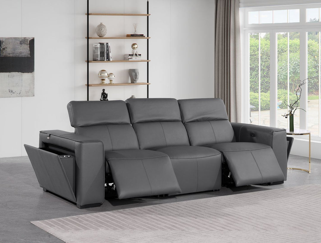 1224 - 3-Piece Modular Power Reclining Sofa In With 2 Power Recliners &amp; Power Headrests