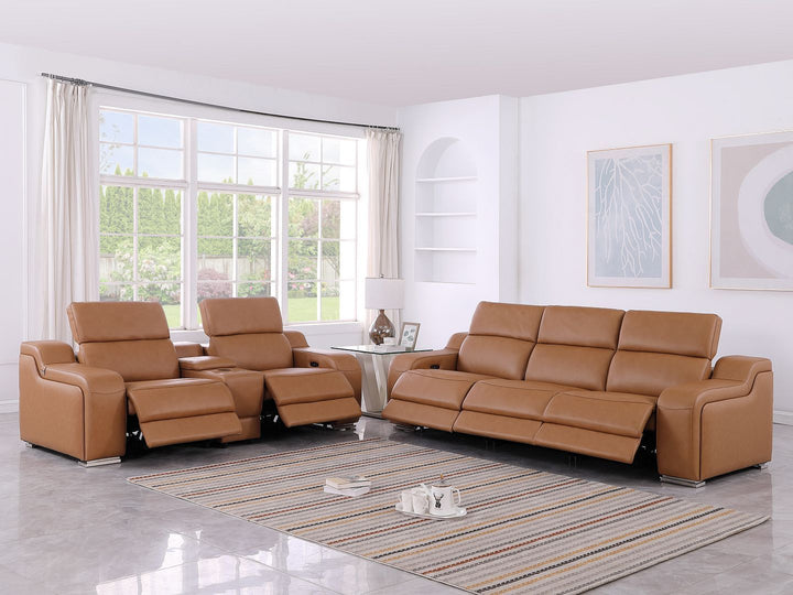 1116 - 6-Piece Modular Power Reclining Sofa And Console Loveseat Set In With 5 Power Recliners &amp; Power Headrests