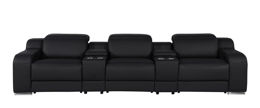 1116 - 5-Piece Modular Power Reclining Sofa In With 3 Power Recliners &amp; Power Headrests