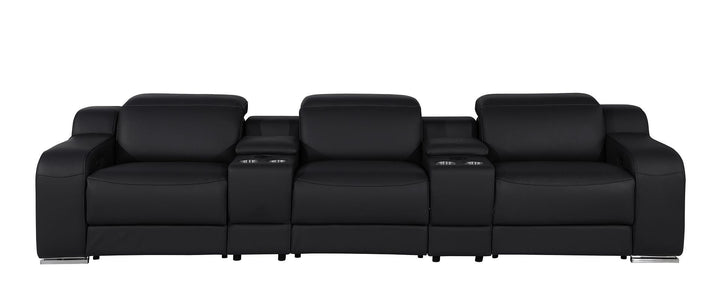 1116 - 5-Piece Modular Power Reclining Sofa In With 3 Power Recliners &amp; Power Headrests