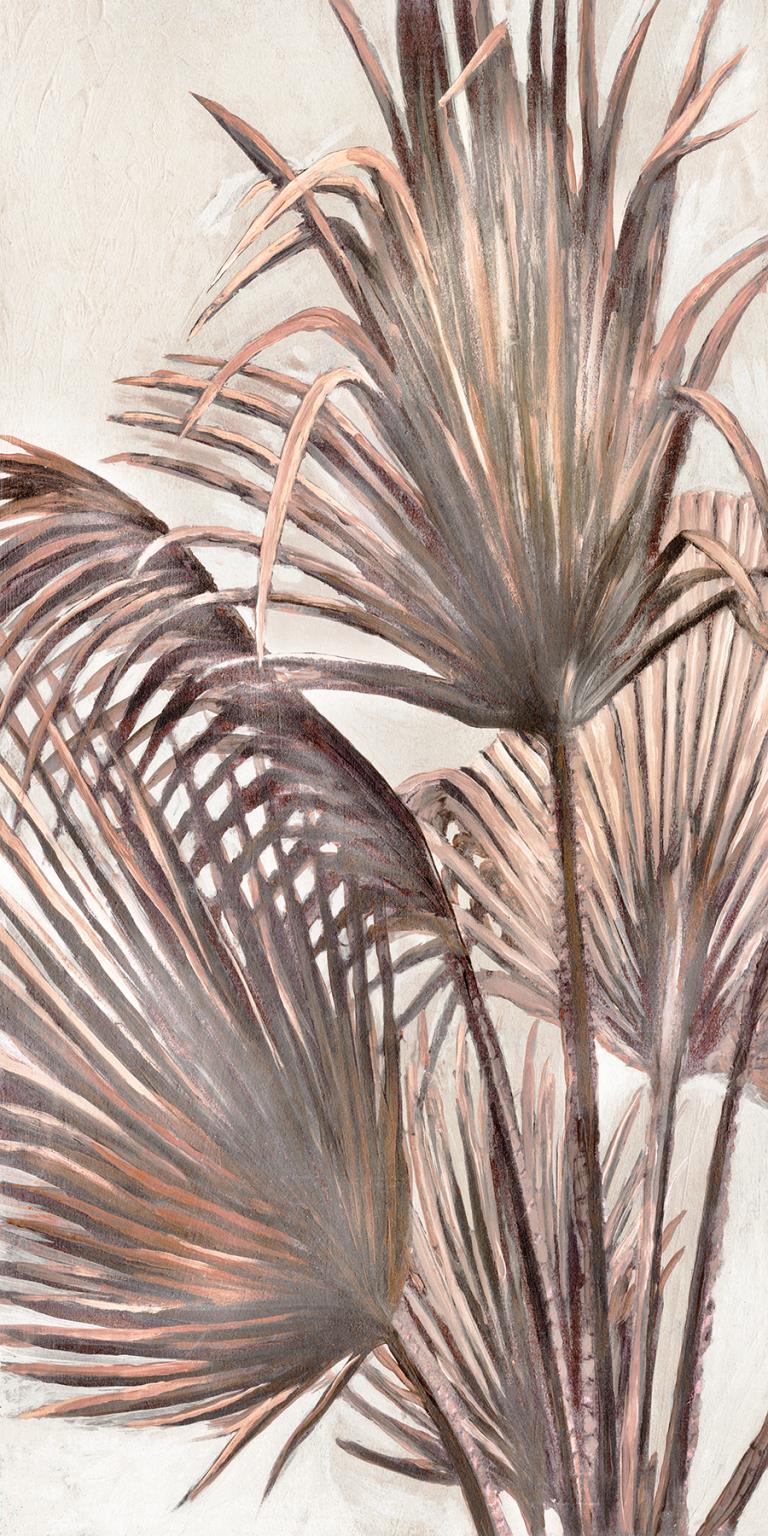 Framed - Sedona Palm II By Merri Pattinian - Pearl Silver