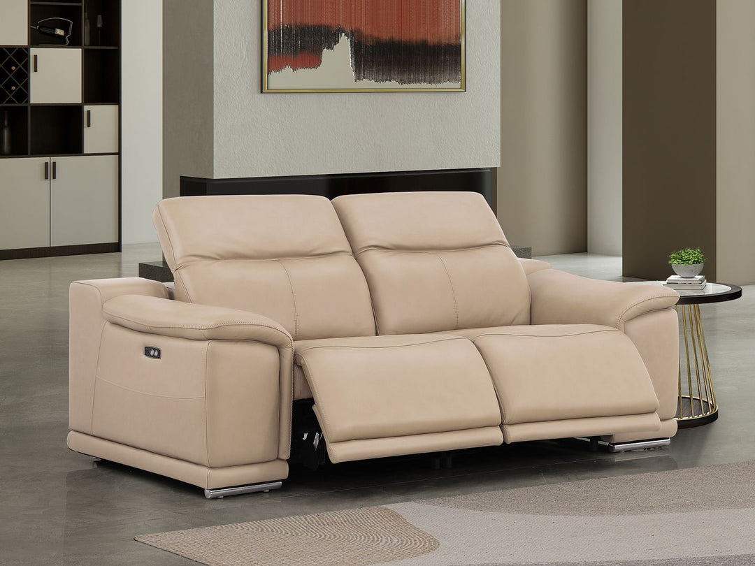 2679 - Genuine Leather Loveseat With Dual Power Recliners
