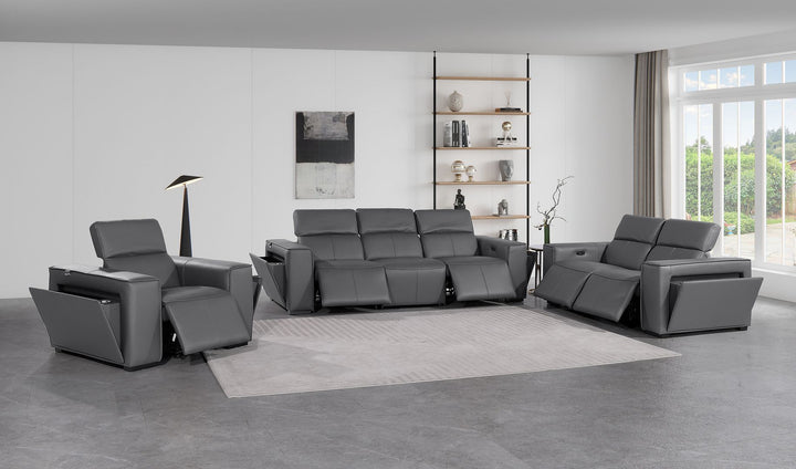 1224 - 6-Piece Modular Power Reclining Sofa, Loveseat &amp; Chair Set In With 5 Power Recliners &amp; Power Headrests