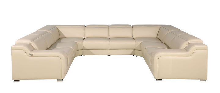 1116 - 8-Piece U-Shaped Sectional Sofa In With 4 Power Recliners &amp; Power Headrests
