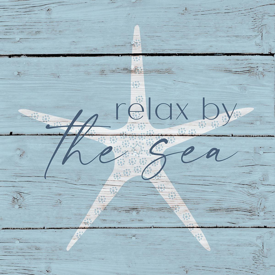 Relax By The Sea By Susan Jill (Framed) - Light Blue