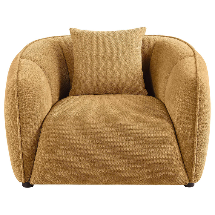 Aleisha Fabric Upholstered Accent Chair Mustard Yellow