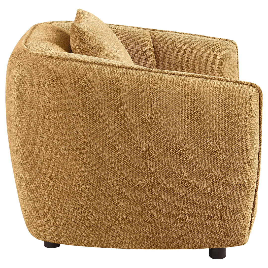 Aleisha Fabric Upholstered Accent Chair Mustard Yellow