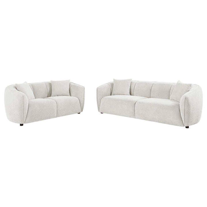 Aleisha 2-piece Fabroc Upholstered Sofa Set Sand