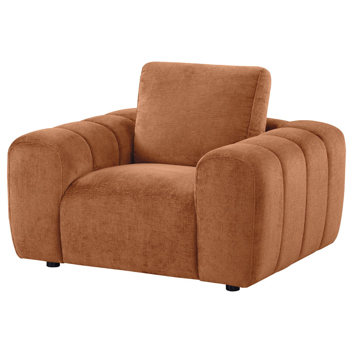 Burnett Chenille Upholstered Accent Chair Burnt Orange