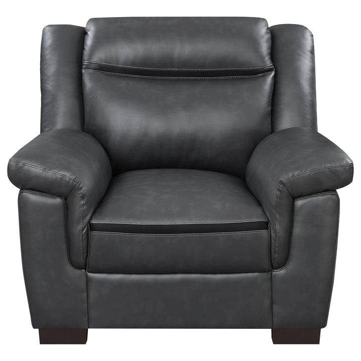 Arabella Upholstered Padded Arm Accent Chair Grey