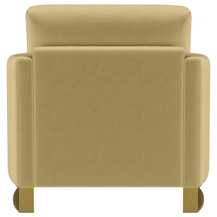 Corliss Upholstered Curved Track Arm Chair Camel