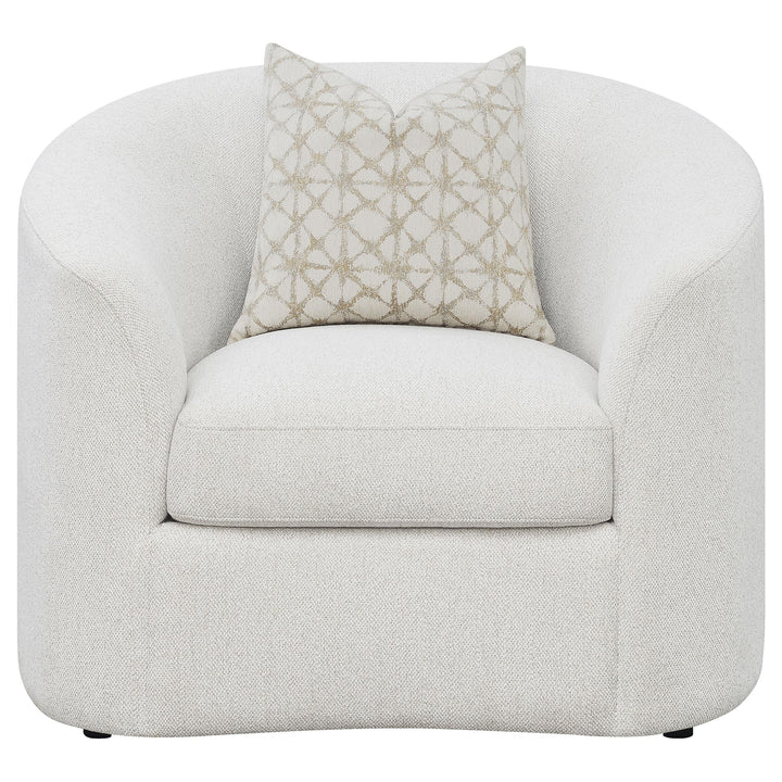 Rainn 3-piece Boucle Upholstered Sloped Arm Sofa Set Latte