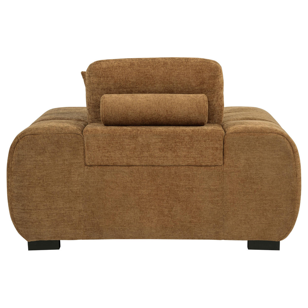 Octavia Upholstered Track Arm Accent Chair Amber