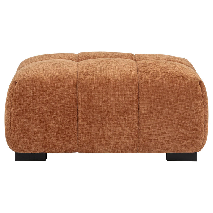 Octavia Upholstered Rectangular Ottoman Orange