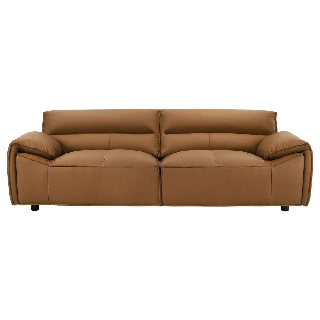 Buxton 2-piece Leather Upholstered Sofa Set Orange
