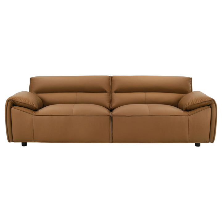 Buxton 2-piece Leather Upholstered Sofa Set Orange