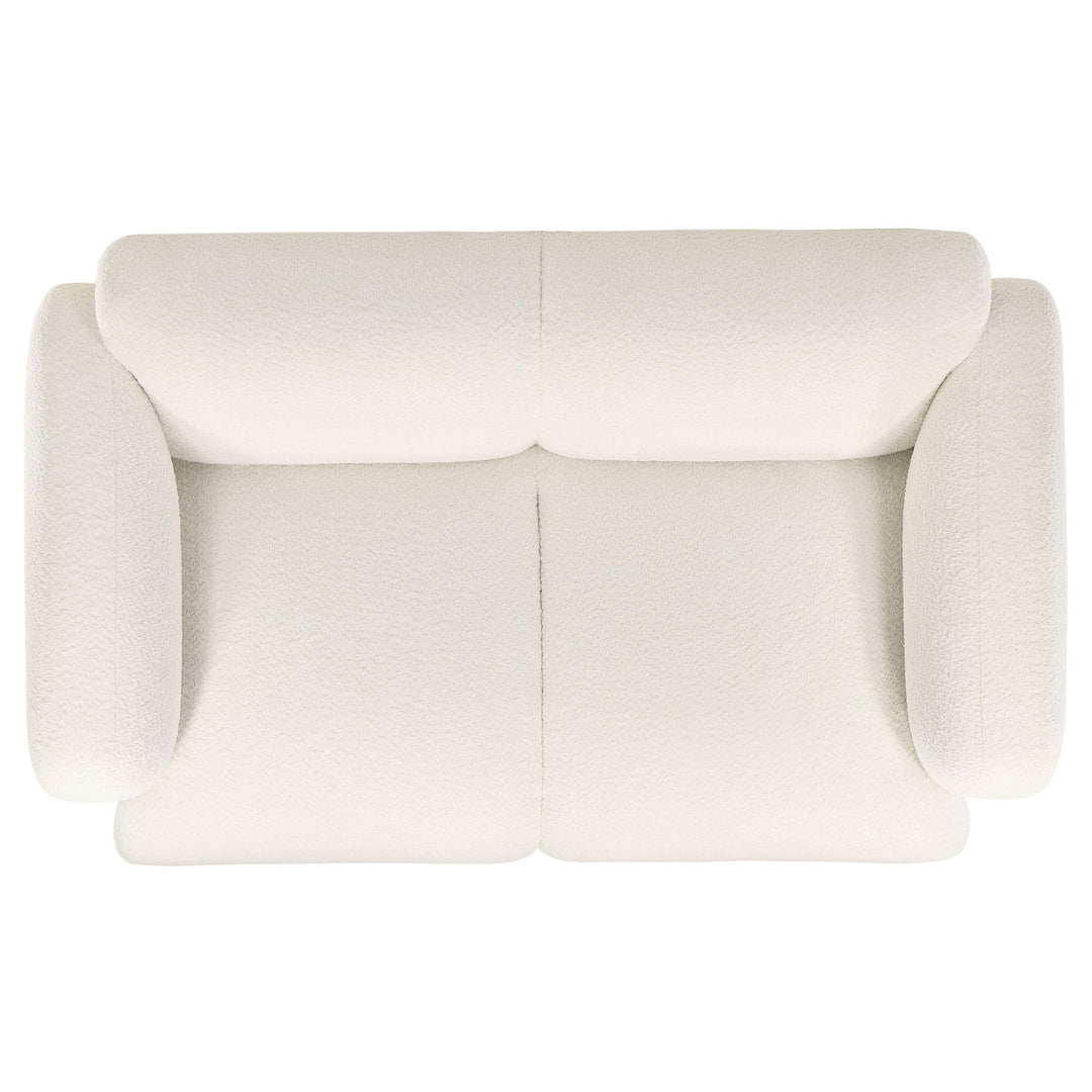 Dorset 2-piece Upholstered Round Track Arm Sofa Set White