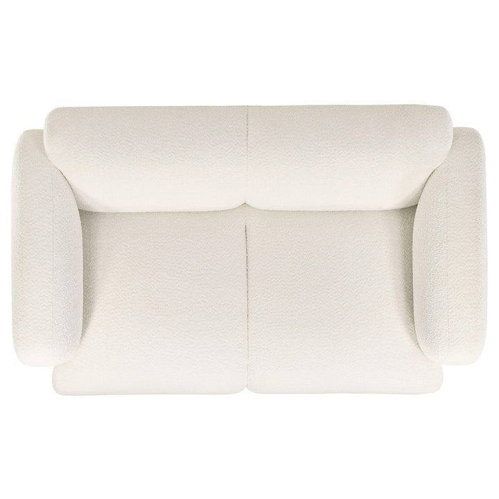 Dorset 3-piece Upholstered Round Track Arm Sofa Set White