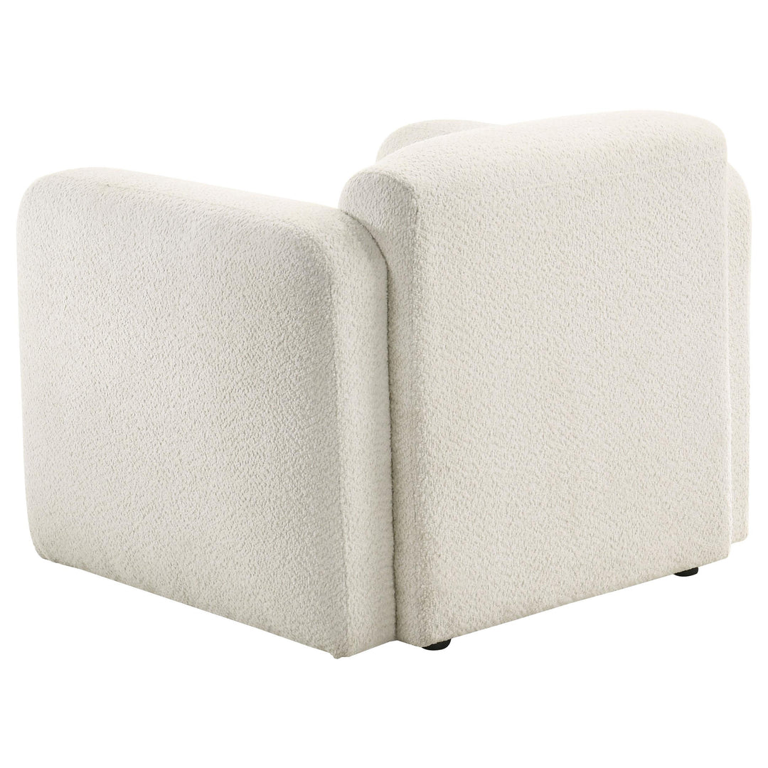 Dorset 3-piece Upholstered Round Track Arm Sofa Set White