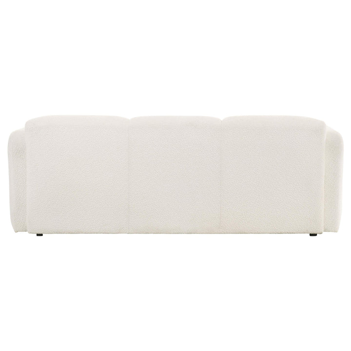 Dorset Fabric Upholstered Round Track Arm Sofa White