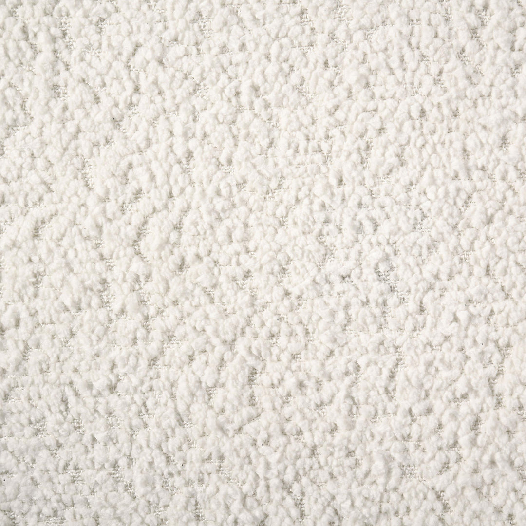Dorset Fabric Upholstered Round Track Arm Accent Chair White