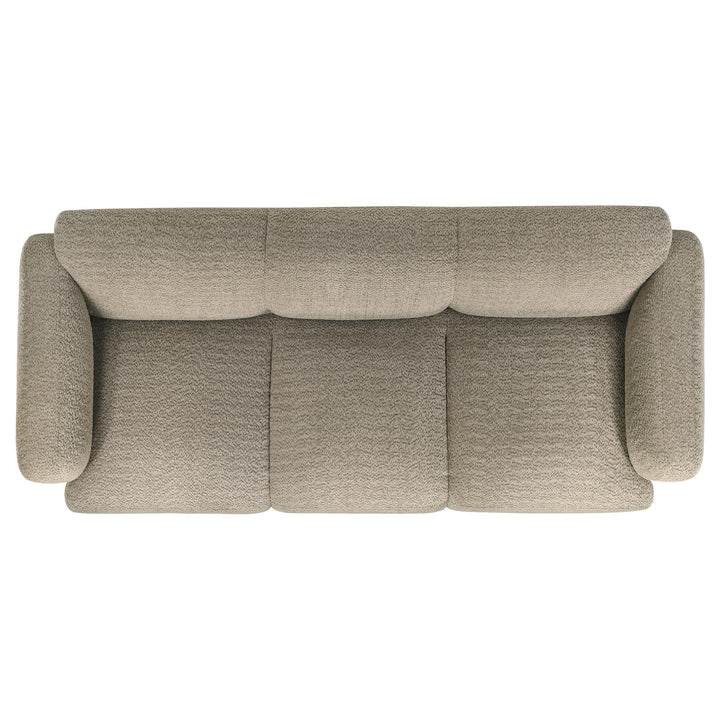 Dorset 3-piece Upholstered Round Track Arm Sofa Set Brown