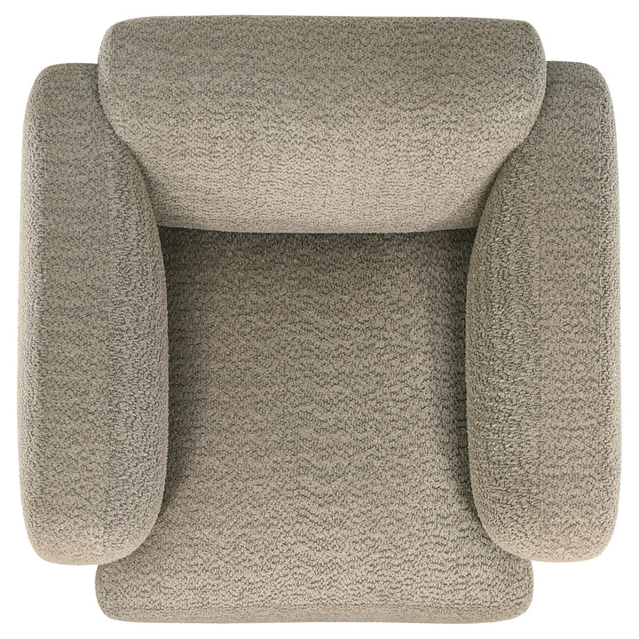 Dorset 3-piece Upholstered Round Track Arm Sofa Set Brown