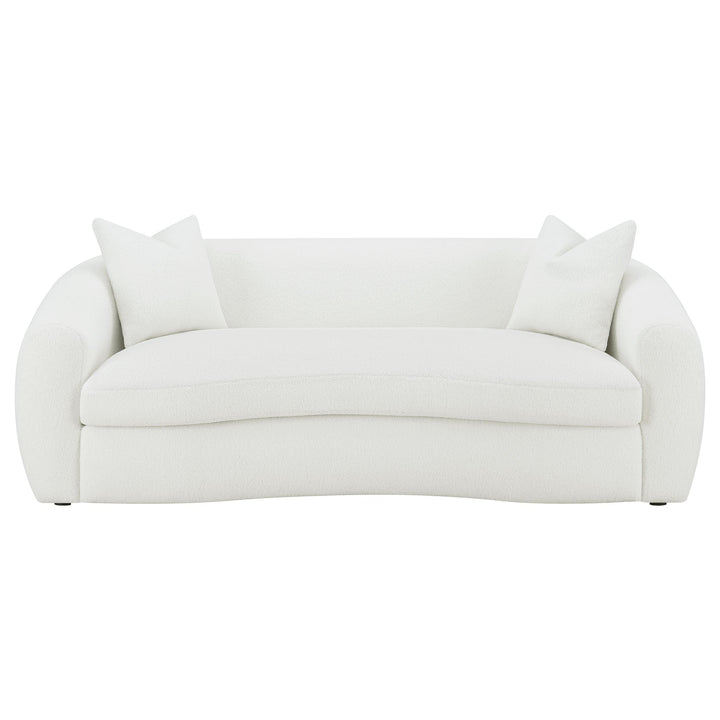Isabella 3-piece Faux Sheepskin Upholstered Sofa Set Natural
